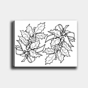 MANDALA24 White Black Decorative Canvas Painting