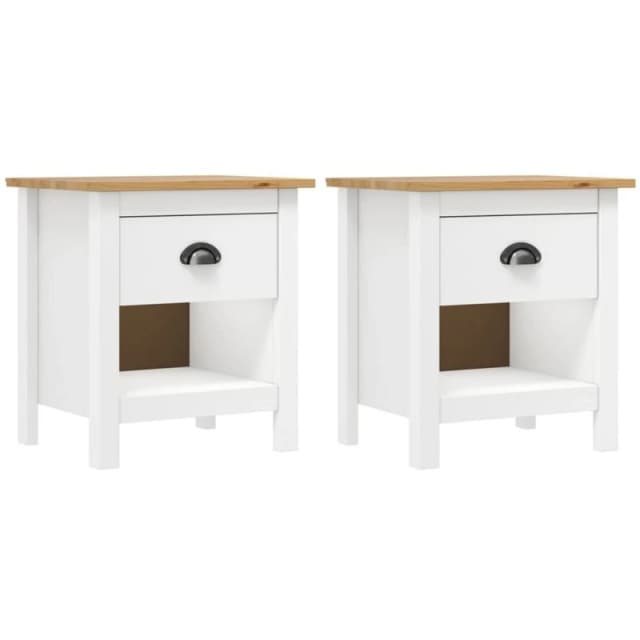 VIDAXL Bedside Cabinets 2 pcs Hill 46x35x49.5cm Solid Pine Wood Vidaxl 8719883910369