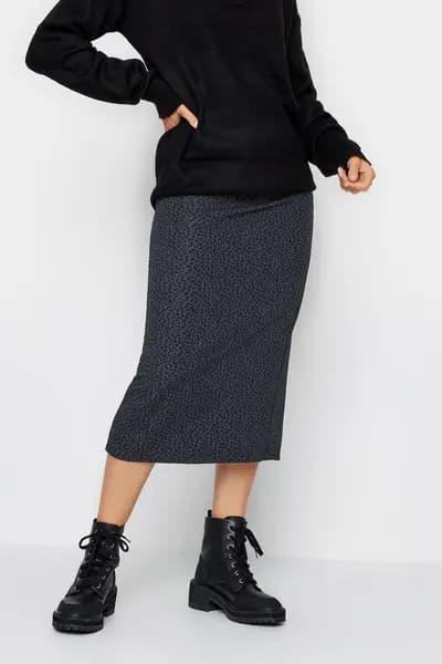 Tall Leopard Print Tube Skirt