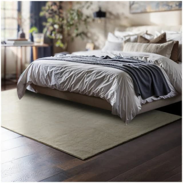 Tectake Rug Zonelle - Short Pile And Ultra-Soft, Rectangular Or Round 120 X 170 Cm - Sand