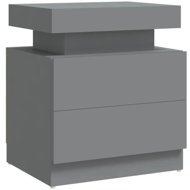 VIDAXL Bedside Cabinet Grey 45x35x52cm Engineered Wood Vidaxl 8720286344491