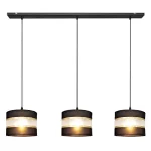Helen Straight Bar Pendant Ceiling Light Black, Gold 65cm