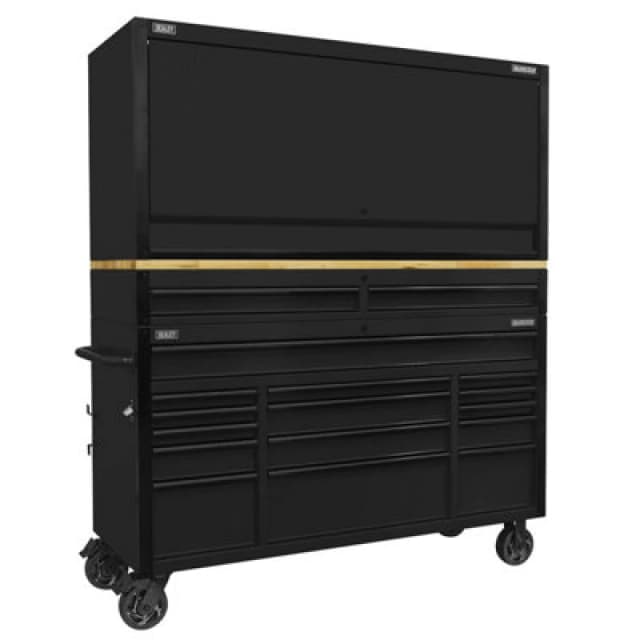 Sealey Superline Pro 15 Drawer Trolley Workstation AP6215BECOMBO1 Colour: Black