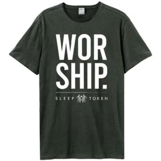 Amplified Amplified Men Worship Sleep Token T-Shirt in Charcoal Size: X-Small Charcoal XS Male 5063574713450