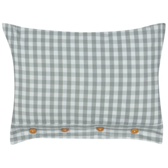 Beliani Throw Cushion Talya 40 X 60 Cm Mint Green Checked