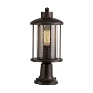 Luminosa Lighting - Pedestal Lamp, 1 x E27, Antique Bronze, Clear Glass, IP54