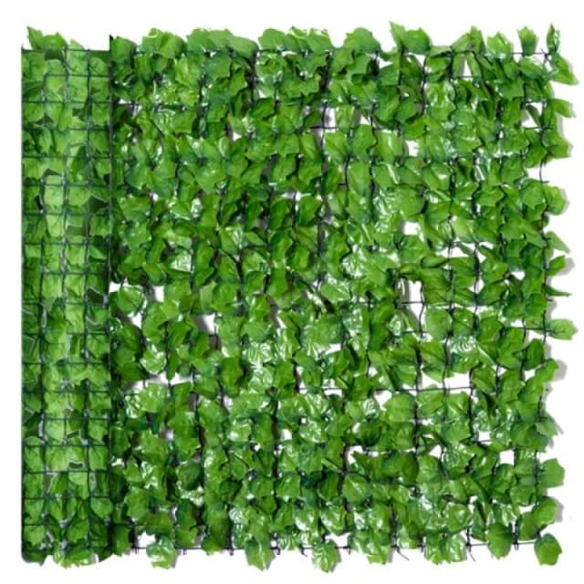 Outsunny Decorative Trellis with Artificial Leaves, 3 x 1m, Ivy Leaves Green
