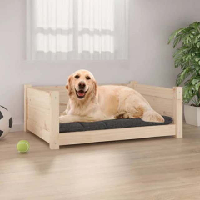 VIDAXL Dog Bed 75.5x55.5x28cm Solid Pine Wood Vidaxl 8720287140375
