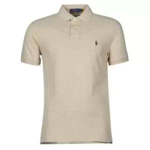 Polo Ralph Lauren POLO AJUSTE DROIT EN COTON BASIC MESH LOGO PONY PLAYER mens Polo shirt in Beige. Sizes available:EU XXL
