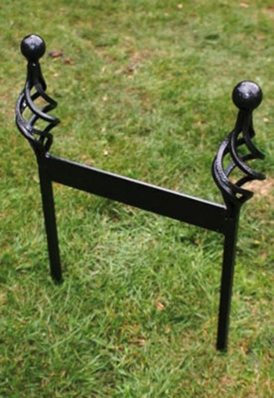 Poppy Forge Boot Scraper (Arch) - Steel Shoe Cleaner - Steel - L6.4 X W33 X H45.7cm - Black