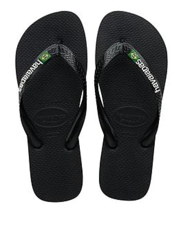 Havaianas brasil logo sandals in Black UK 6/7 (EU 41)