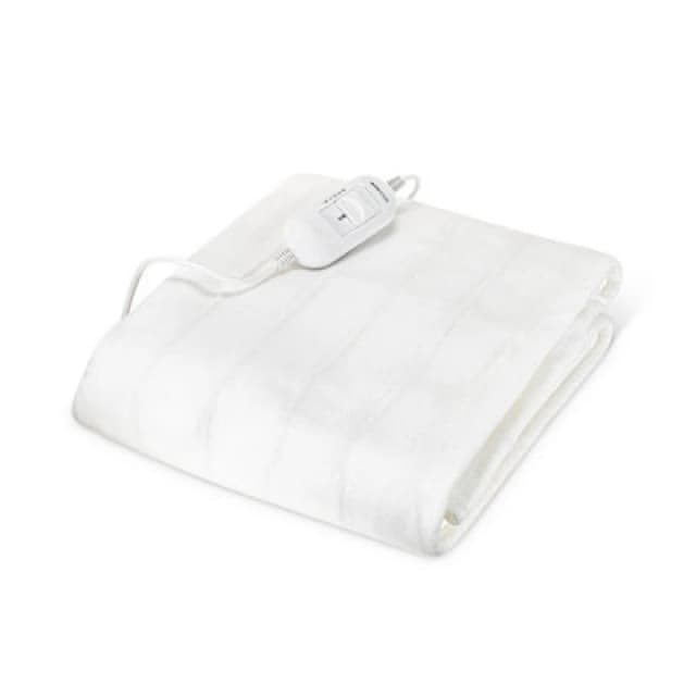 Monhouse Premium Fleece Electric Blanket - Heated Under Blanket, 3 Heat Settings, Fitted Heated Mattress Cover - Single 65X135Cm