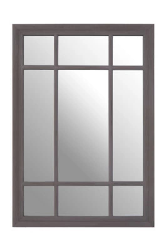 Premier Housewares Hawthorne Rectangular Grey Wall Mirror Grey
