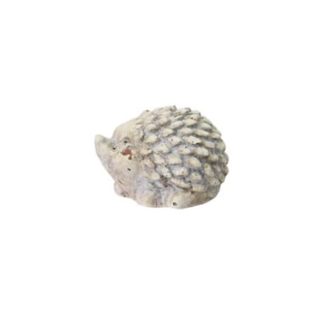Minster Hedgehog Ornament - L10 X W8 X H7cm - Cream Cement