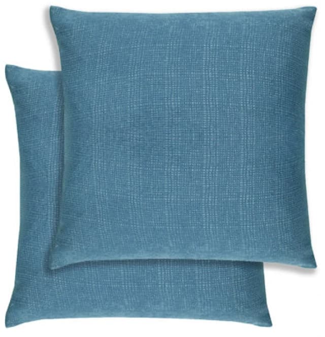 Enhanced Living Pair of Matrix Textured Cushion Covers - 43x43cm - Cases Only Teal