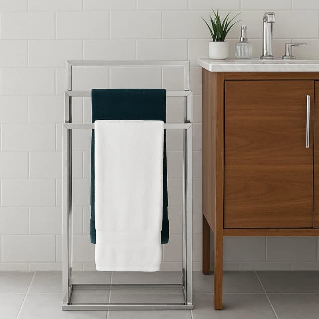 Lassic Bath Vida 3 Tier Towel Stand Square Stainless Steel unisex 3 Tier