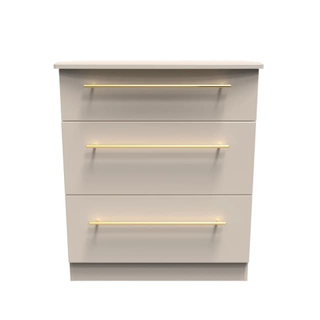 Helmsley 3 Drawer Deep Chest In Kashmir Matt (Ready Assembled)