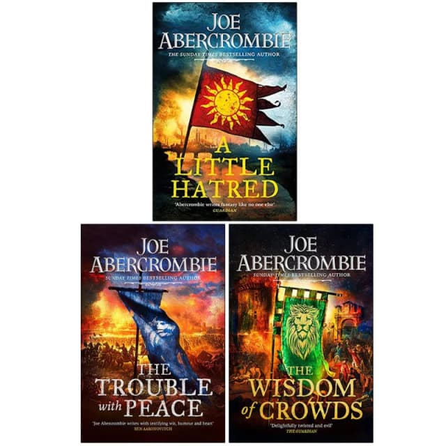 Joe Abercrombie The Age Of Madness 3 Books Collection Set (The Trouble With Peace, A Little Hatred & The Wisdom of Crowds) Joe Abercrombie Books
