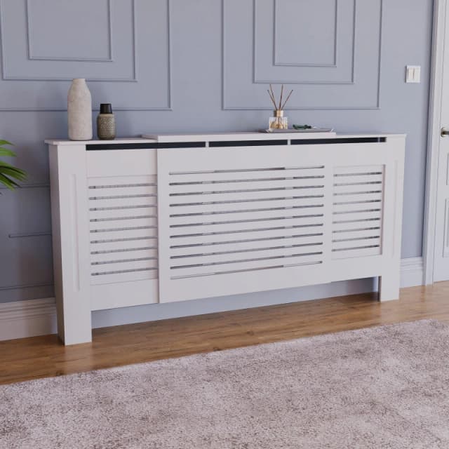 Lassic Vida Designs Milton Adjustable Radiator Cover White unisex Adjustable