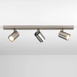 3 Light Triple Spotlight Bar Matt Nickel, GU10