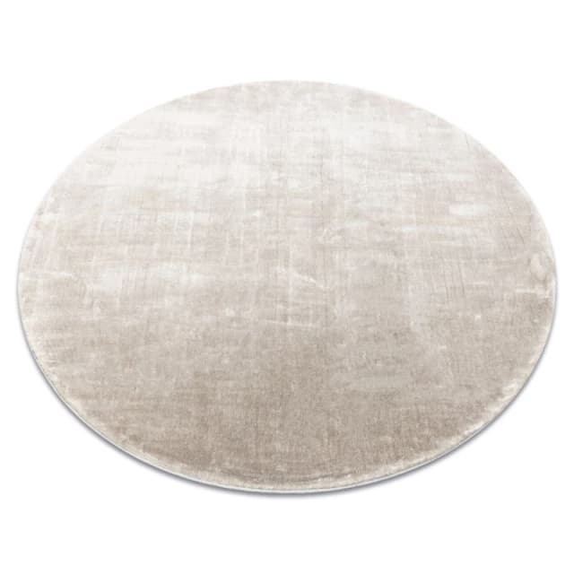 RugsX Visco Rug in Silver Size: 120cm diameter Silver Unisex 120cm diameter
