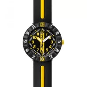 Childrens Flik Flak Yellow Ahead Watch