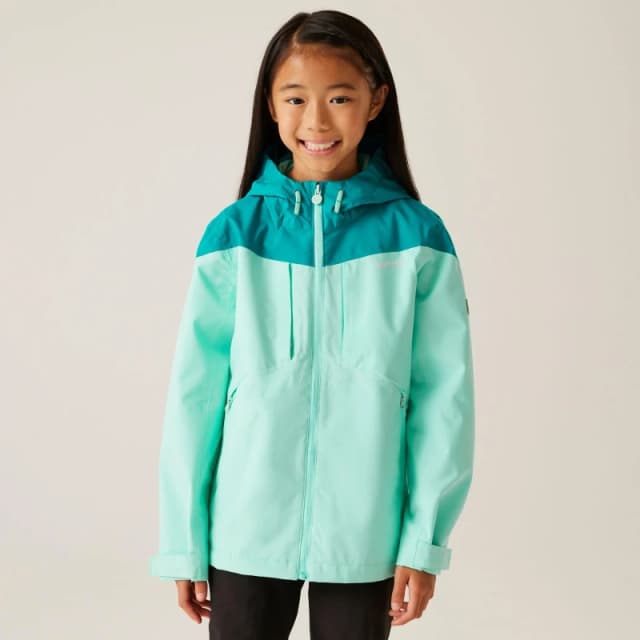 Regatta Kids Highton Waterproof Jacket Aruba Blue/Exot female 5-6 Years
