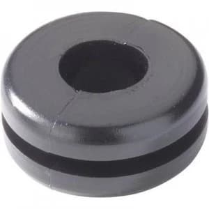 HellermannTyton HV1207 PVC BK M1 Cable grommet Terminal max. 6mm PVC Black