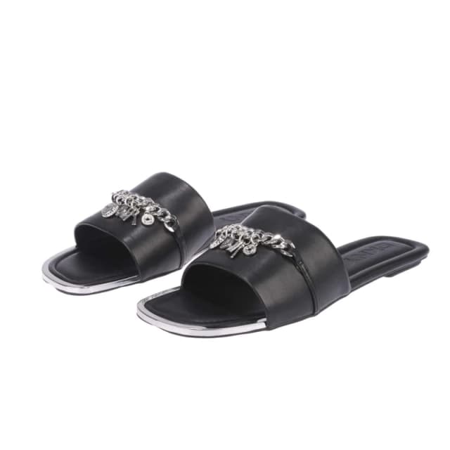 DKNY Holden Charms Flat Sandals Black female UK 2.5