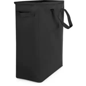 45L Slim Laundry Basket with Handles Black M&W - Black