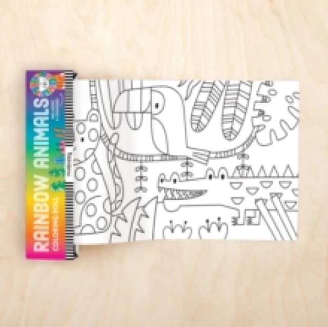 Rainbow Animals Mini Coloring Roll. Kit. By Mudpuppy Books