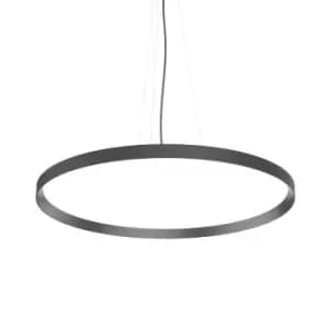 FLY 90cm Integrated LED Pendant Ceiling Light Black, 3000K, IP40