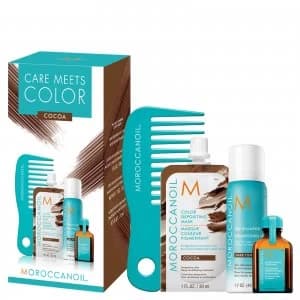Moroccanoil Care Meets Colour Brunette Bundle with Free Comb - Cocoa