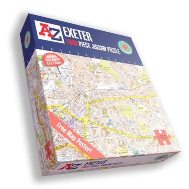 A to Z A to Z Map of Exeter 1000 Piece Jigsaw Puzzle