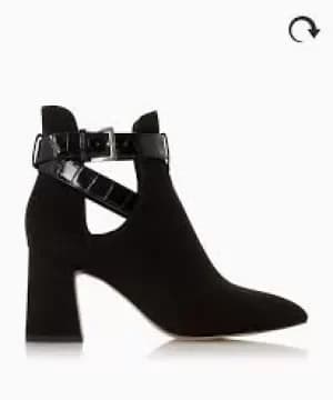 Head Over Heels by Dune Black 'Pavia' Mid Block Heel Ankle Boots - 8