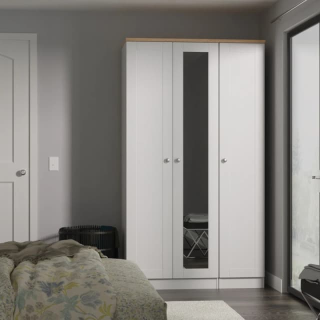 Welcome Furniture Welcome Furniutre Sussex Tall Triple Mirror Wardrobe - Ready Assembled SUS147GABO