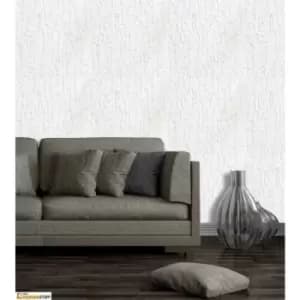 Anaglypta Royal Oak Textured Paintable White Wallpaper Thick Vinyl Plain Emboss - White