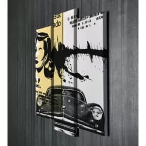 UC016 Multicolor Decorative Canvas Painting (3 Pieces)