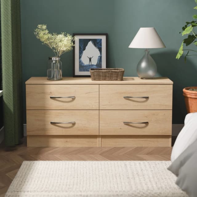 Ready Assembled 2 U Hampshire 4 Drawer Bed Box (Ready Assembled) in Light Brown Light Brown Unisex