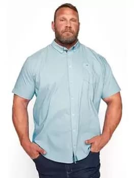 BadRhino Essential Short Sleeve Poplin Shirt - Blue Size 1Xl, Men
