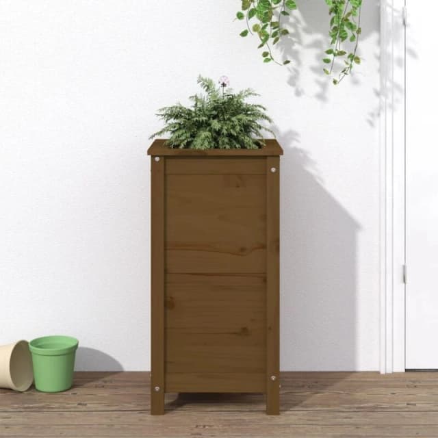 vidaXL Garden Planter Brown 40x40x78cm Solid Wood Pine, Brown 825278