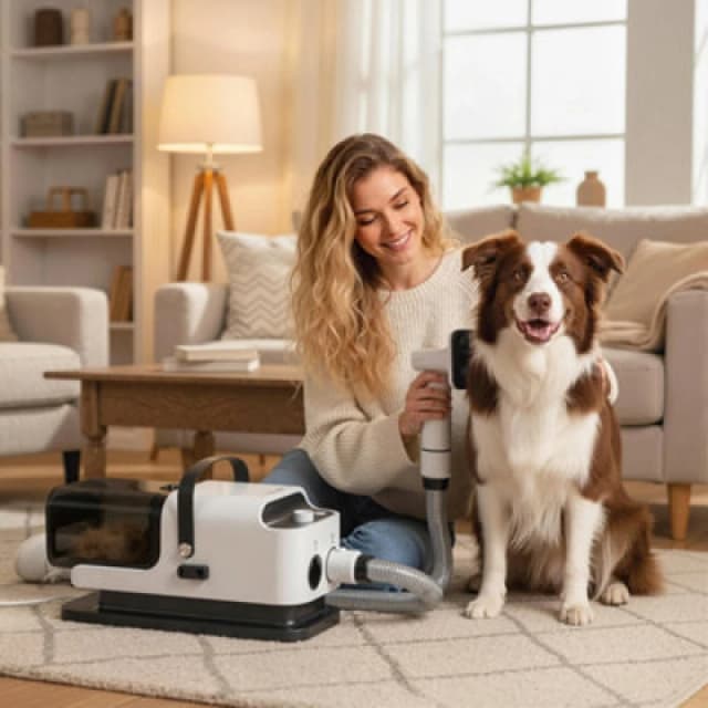 Pawhut 5 In 1 Dog Grooming Vacuum & Dog Dryer With Electric Clipper