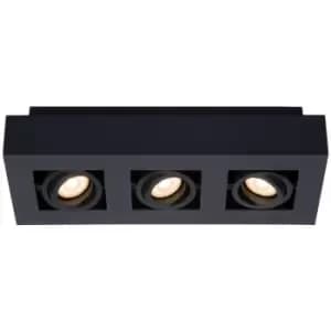 Lucide XIRAX - Ceiling Spotlight - LED Dim to warm - GU10 - 3x5W 2200K/3000K - Black