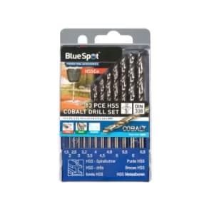 13 Piece Fully Ground 5% Cobalt Drills (1.5-6.5MM)