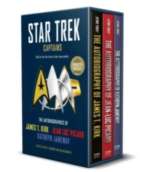 Star Trek Captains - The Autobiographies : Boxed set with slipcase and character portrait art of Kirk, Picard and Janeway a utobiographies Paperback /