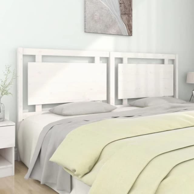 VIDAXL Bed Headboard White 205.5x4x100cm Solid Pine Wood Vidaxl 8720286950043