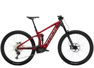 2022 Trek Rail 5 500w Electric Mountain Bike in Crimson and Lithium Grey