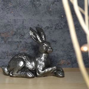 Silver Hare Paws Crossed Ornament 13.5cm