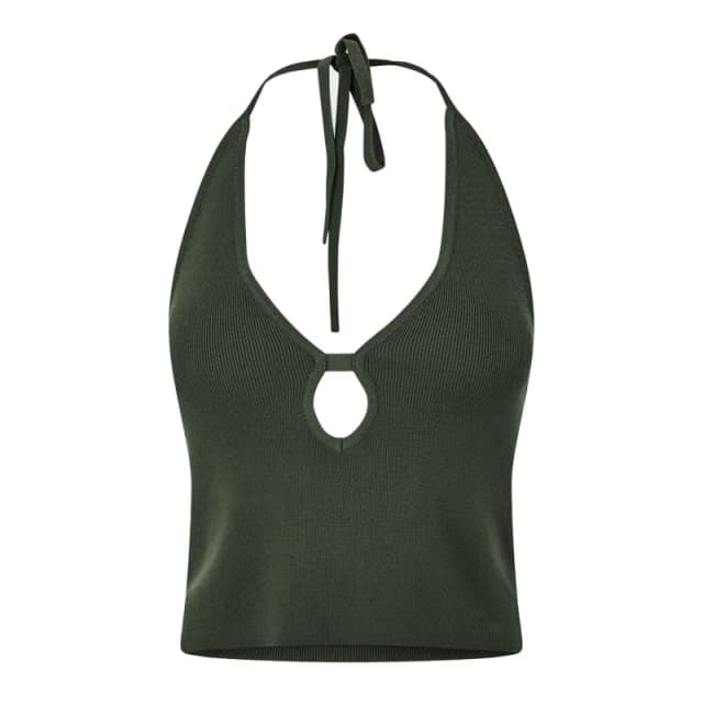 Jack Wills Cut Out Knit Top - Green Green 8