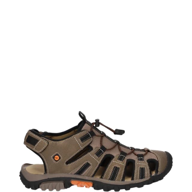Hi Tec Mens Cove Lightweight Sport Sandals UK Size 11 (EU 45) Taupe/Burnt Orange HIT126-TAUPE-11